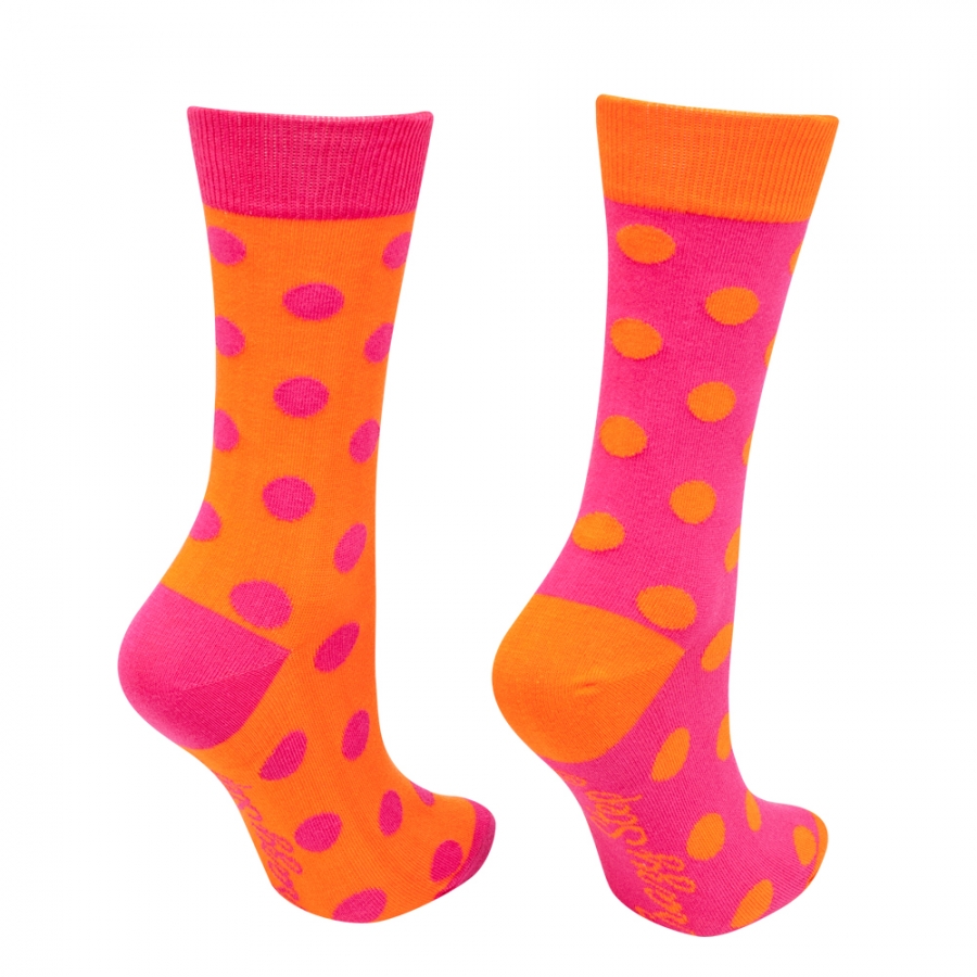  Ponožky Tečky růžovo-oranžové